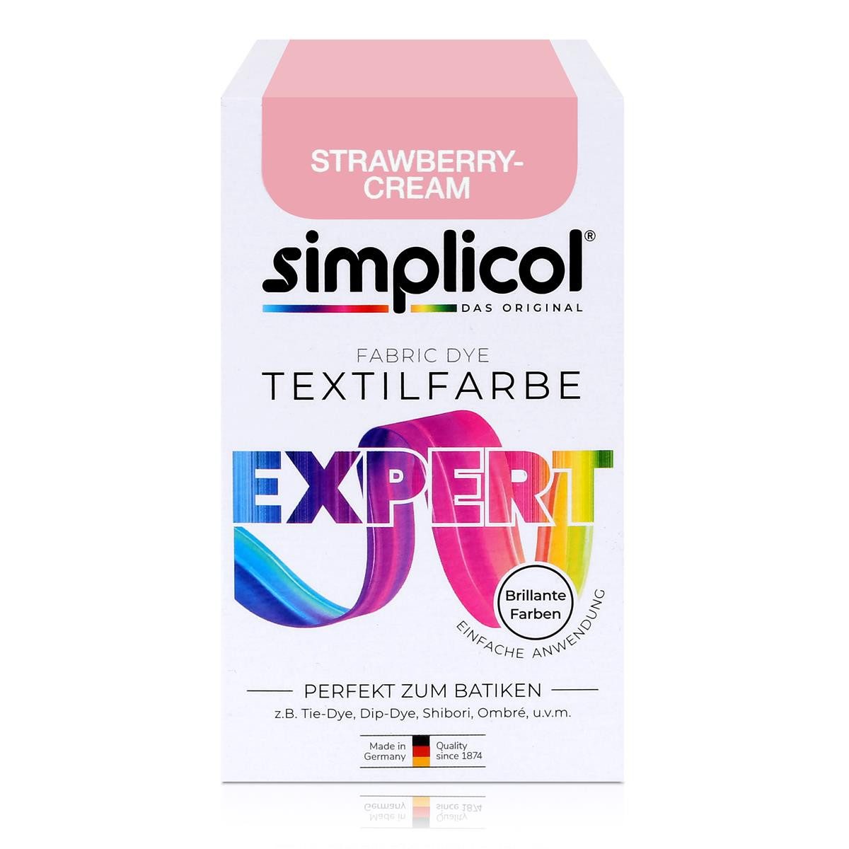 Textilfarbe Simplicol Textilfarbe expert Strawberry-Cream 150g - Farbe zum Färben