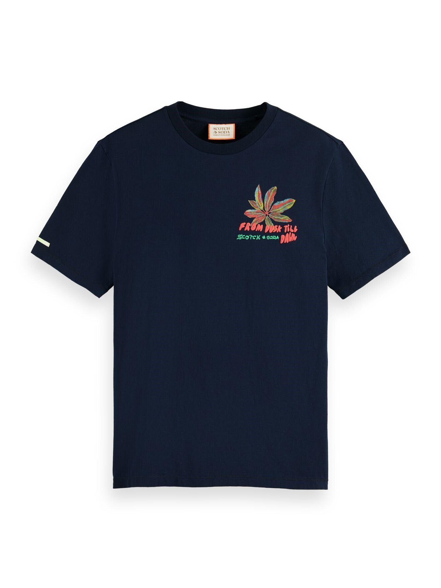 Soda Scotch Kurzarmshirt (1-tlg) & blau mit Rundhalsausschnitt Shirt Festival T-Shirt