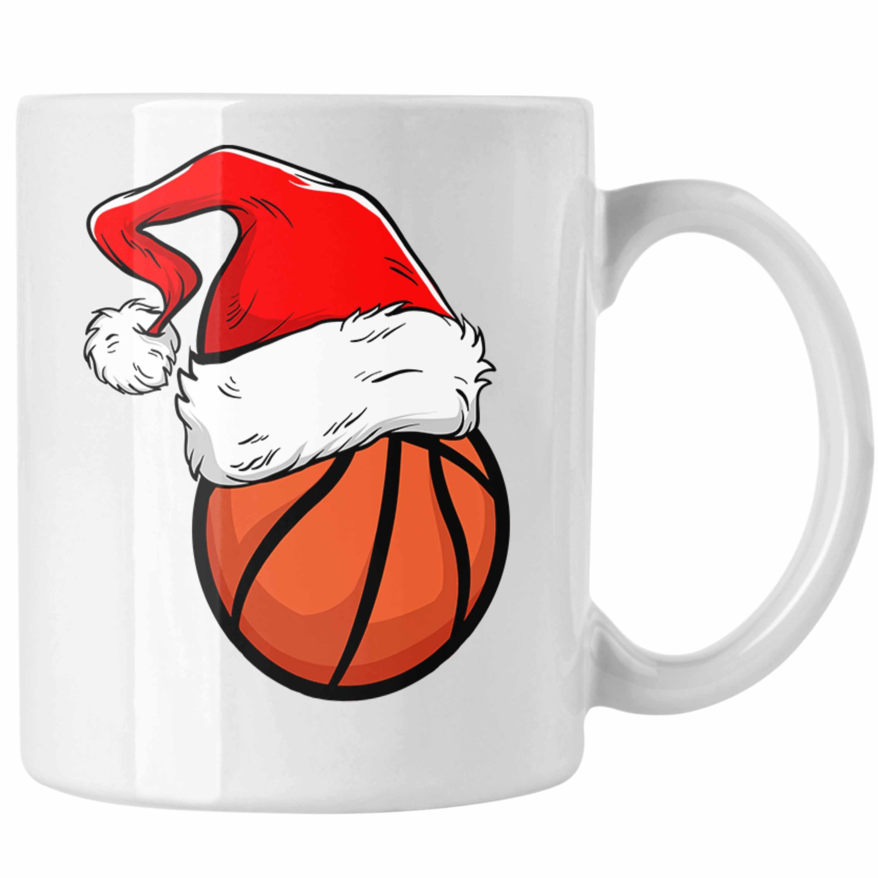 Weiss Basketball Tasse Weihnachten Geschenk Trendation Tasse - Basketballspieler Trendation Geschenkidee