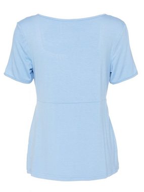 Pure Shape Pyjama Shirt & Hose elastisch (Set, 2-teilig) mit Spitzendetail