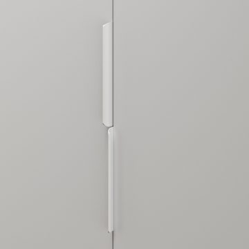 Lomadox Kleiderschrank TIMARU-131 82cm breit, 2-türig, in weiß mit Eiche und graphit