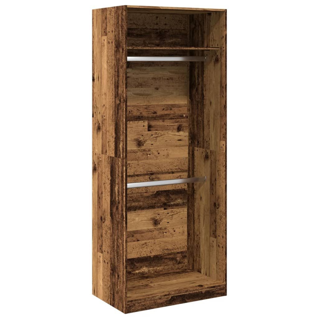 vidaXL Kleiderschrank 80 x 50 x 200 cm Kleiderschrank Altholz-Optik 80x50x200 cm Spanplatte