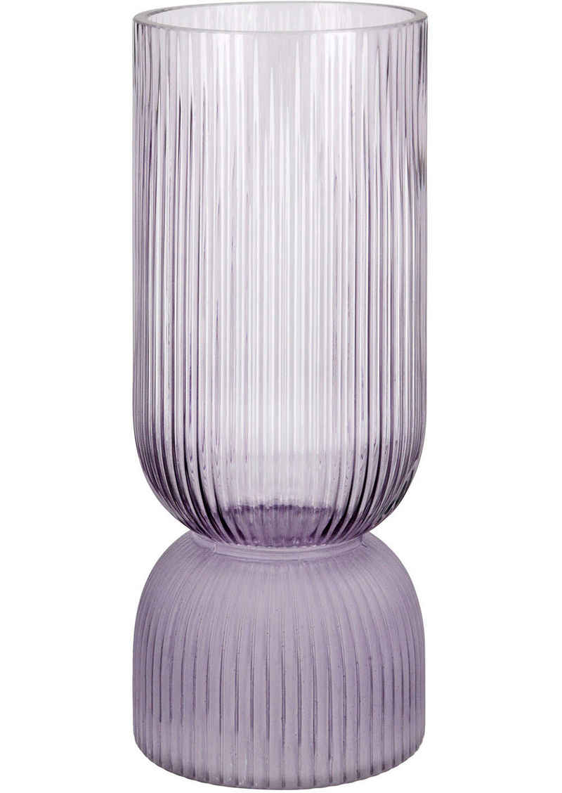 GILDE Tischvase Vase Duppo, aus Glas, Ø ca. 10 cm (1 St), Vasenöffnung ca. 9 cm