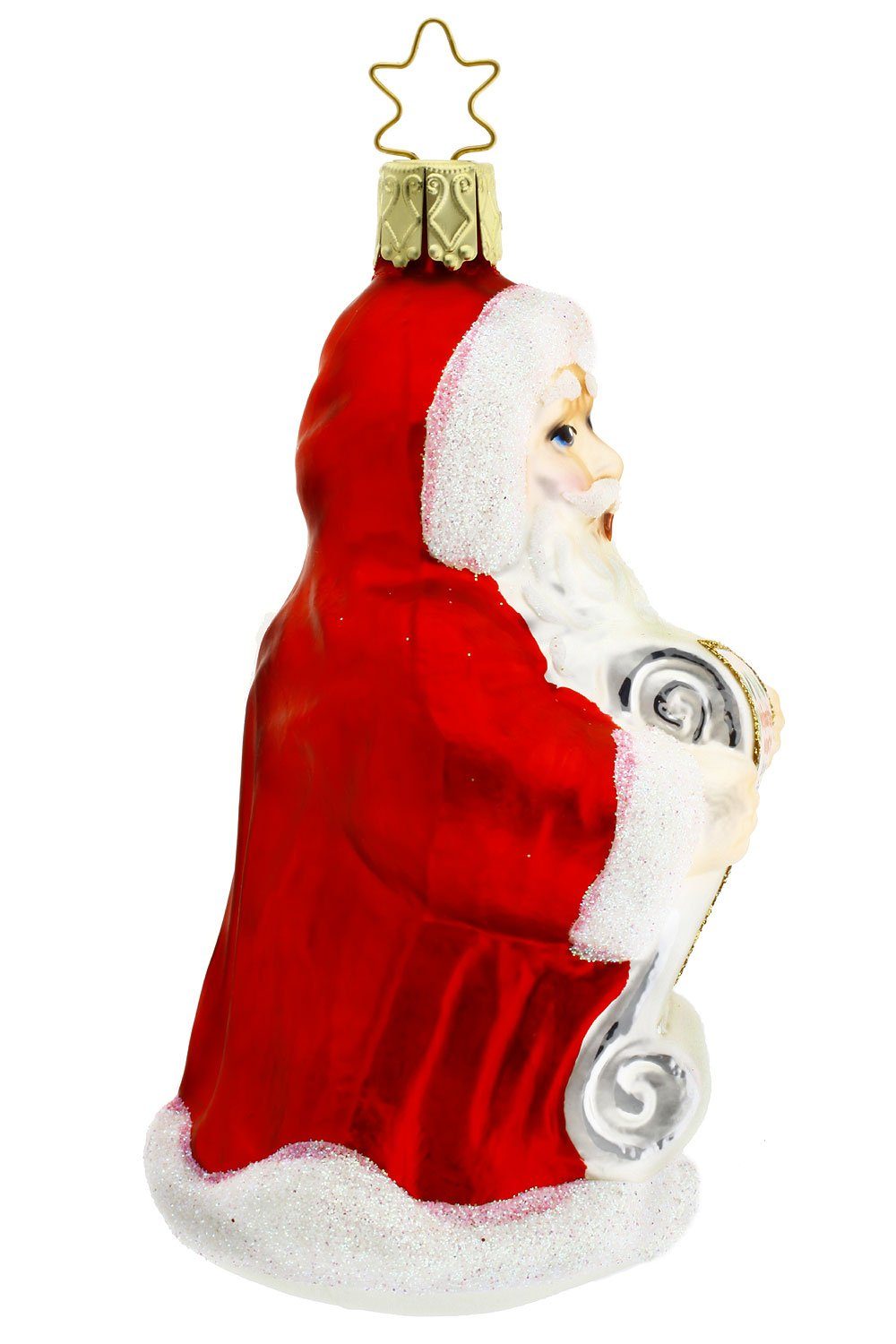 Hamburger - Manufaktur Santa! Dekohänger mundgeblasen Inge-Glas® handdekoriert - Weihnachtskontor Weihnachtswünsche, - Christbaumschmuck