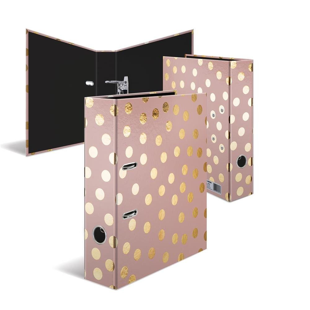 Aktenordner DIN A4 Dots Rosa Gold