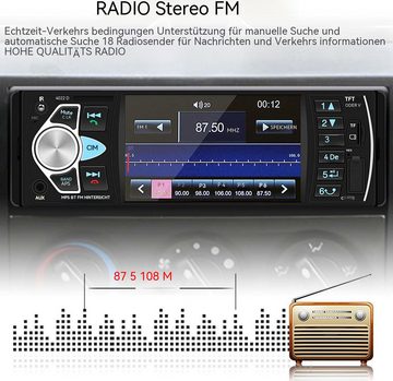 Hikity 4 Zoll 1Din Autoradio Auto MP5 Stereo BT BILDSCHIRM FM IR Kamera Autoradio (Bluetooth, FM USB AUX TF)
