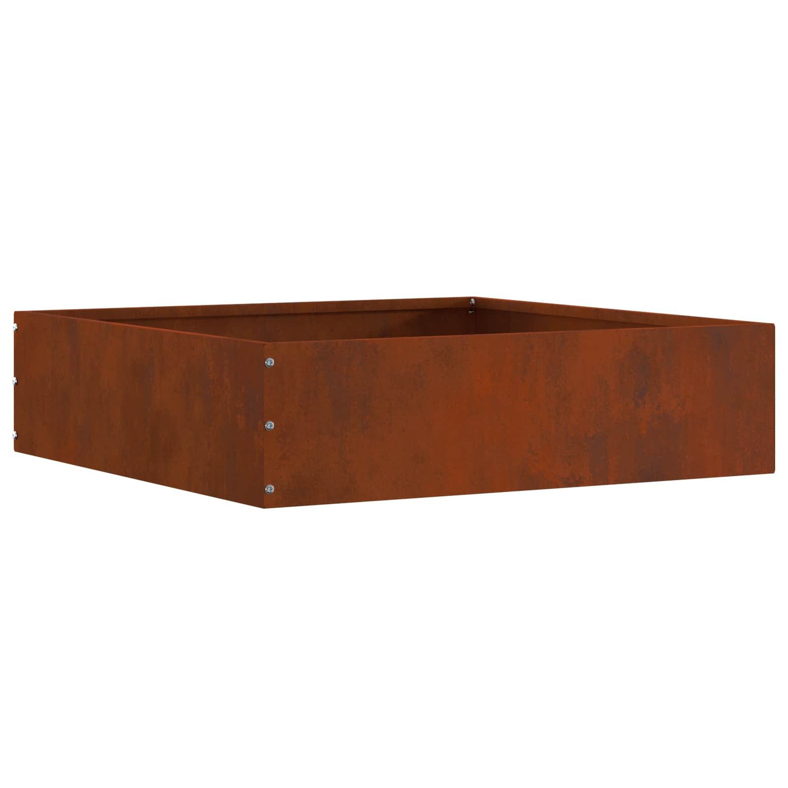 vidaXL Beetumrandung Rasenkante 50 x 50 x 13 cm Rostoptik