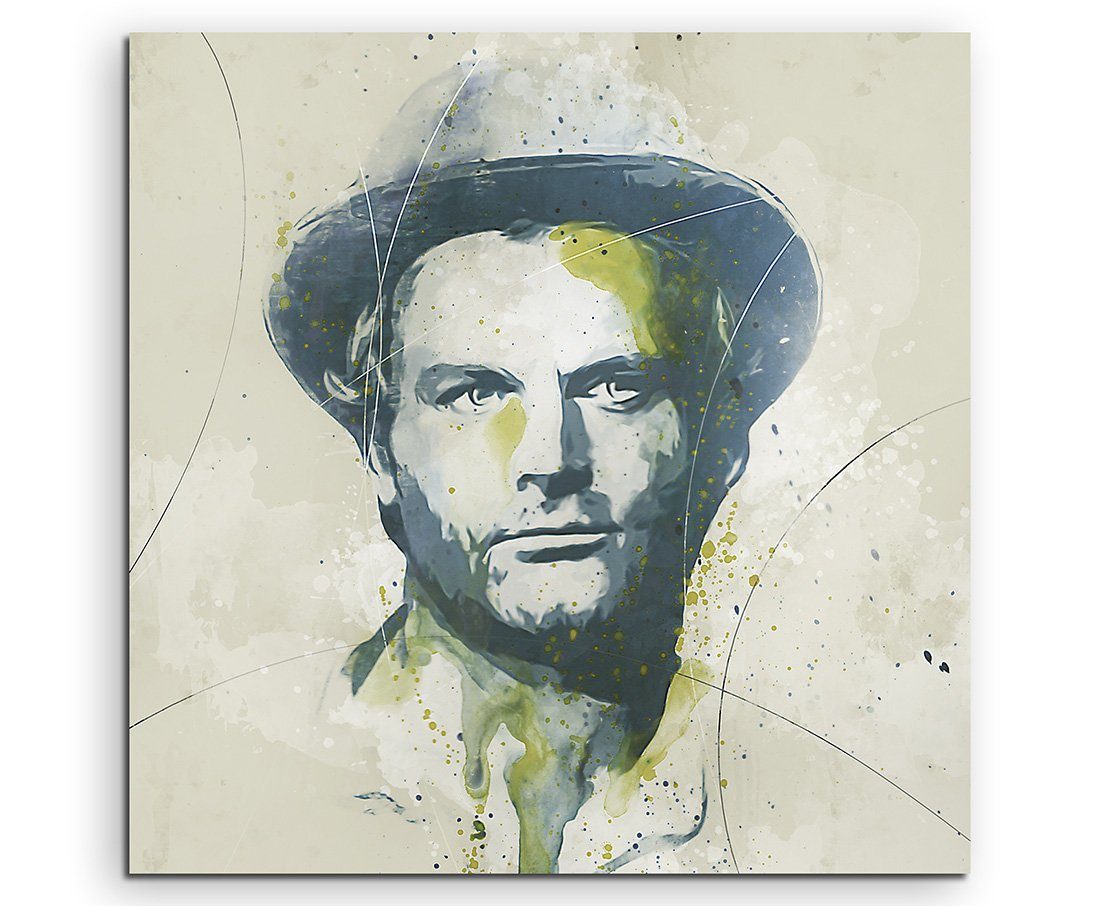 Sinus Art Leinwandbild Terence Hill Aqua 90x60 cm Aquarell Kunstbild