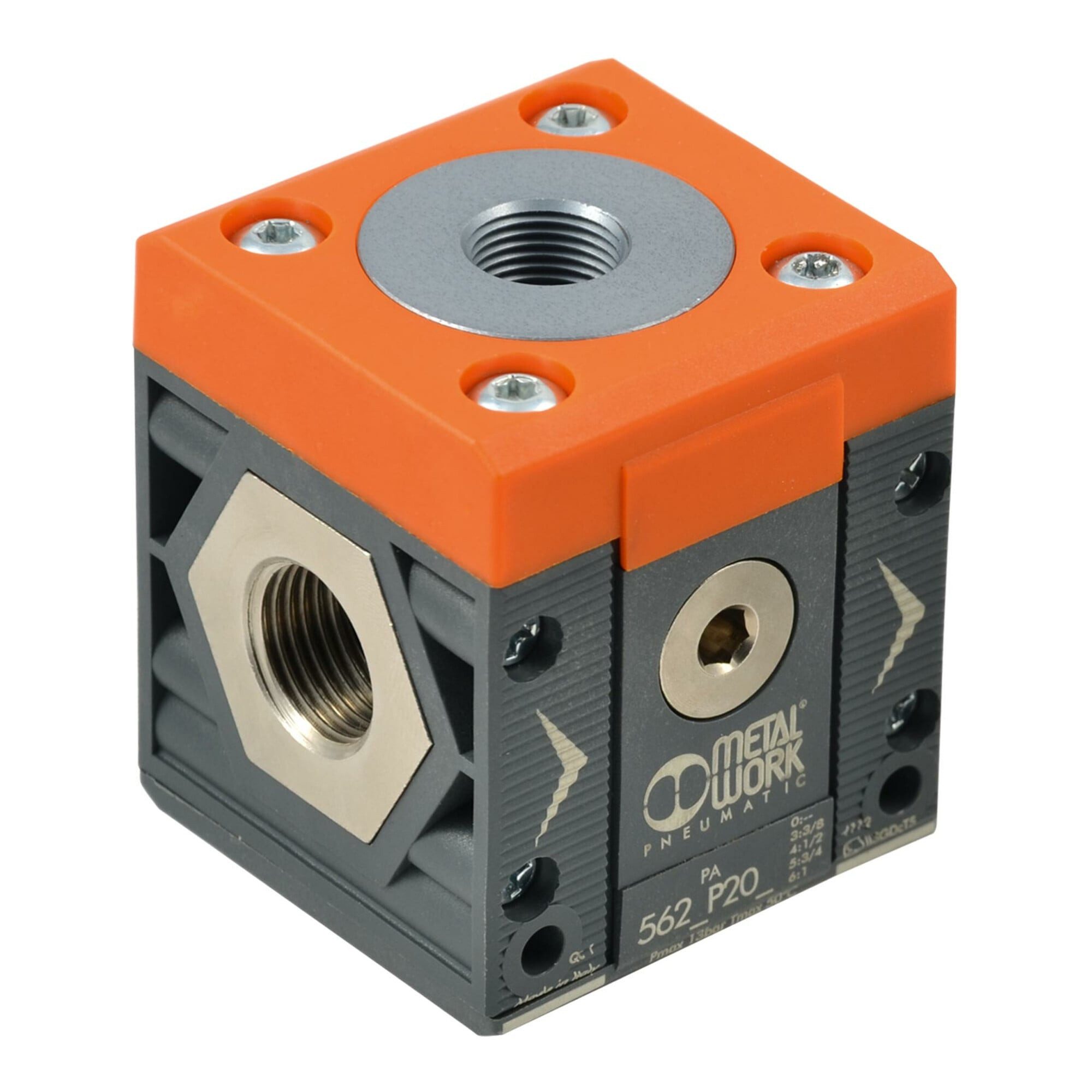 RIEGLER 2-Wege-Ventil Riegler Luftabnahme 4-Wege »SYNTESI«, BG1, G 1/4, Abg. 1x G 1/4, 3x G