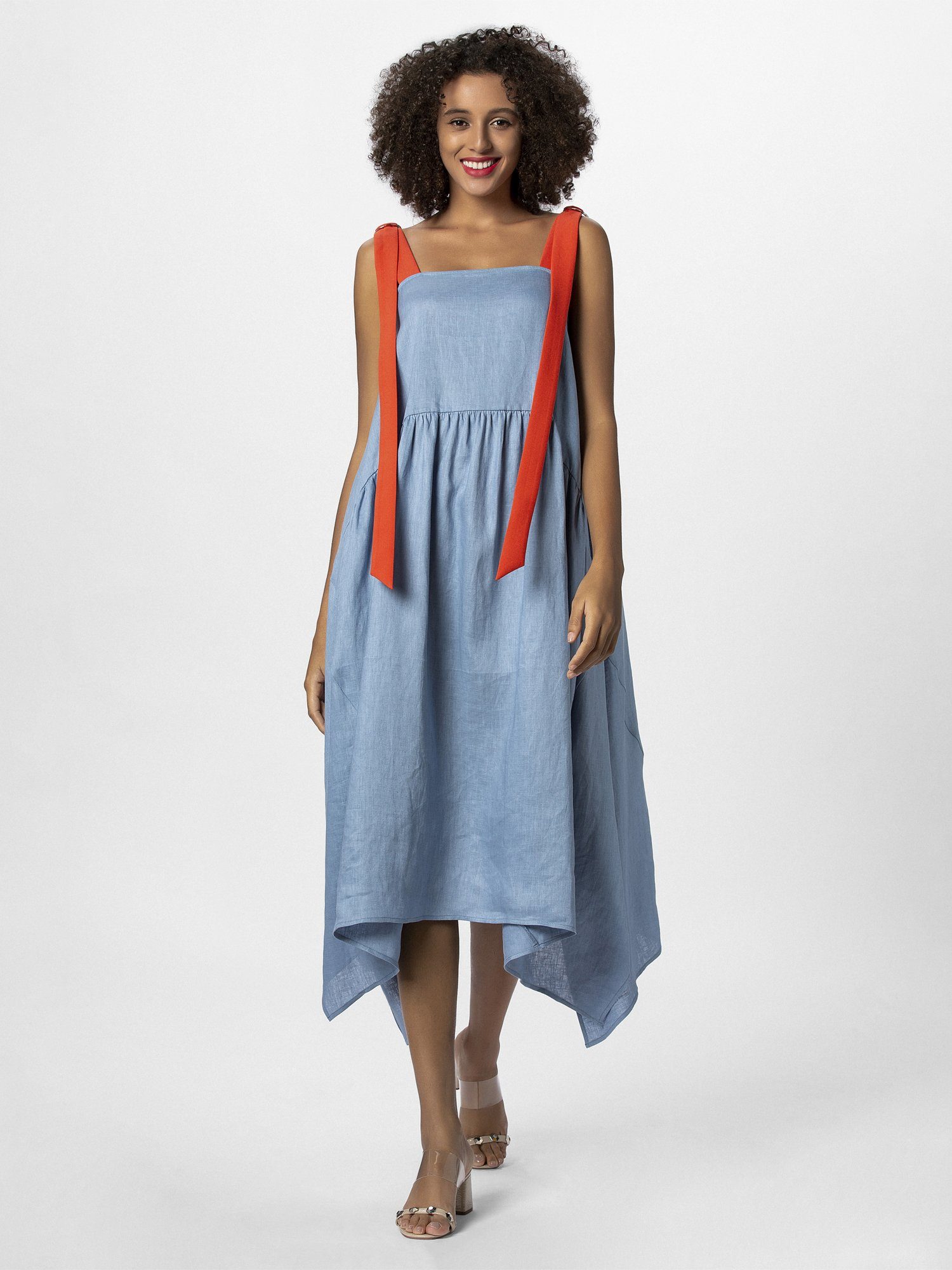 Apart Sommerkleid mit langen, breiten, orange-farbenen Trägern online  kaufen | OTTO