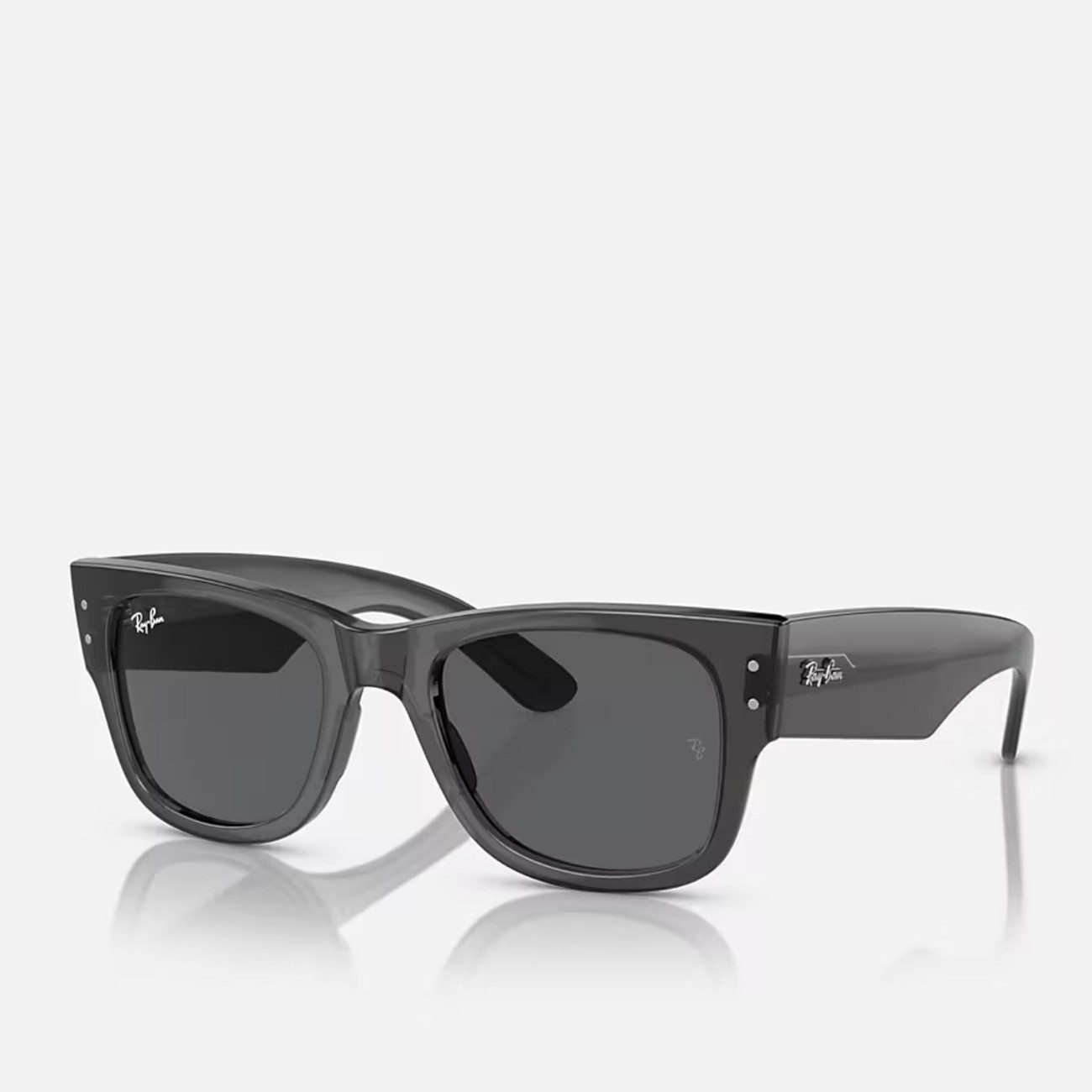 Ray-Ban Sonnenbrille Ray-Ban Mega Wayfarer Transparent Black Dark Grey günstig online kaufen