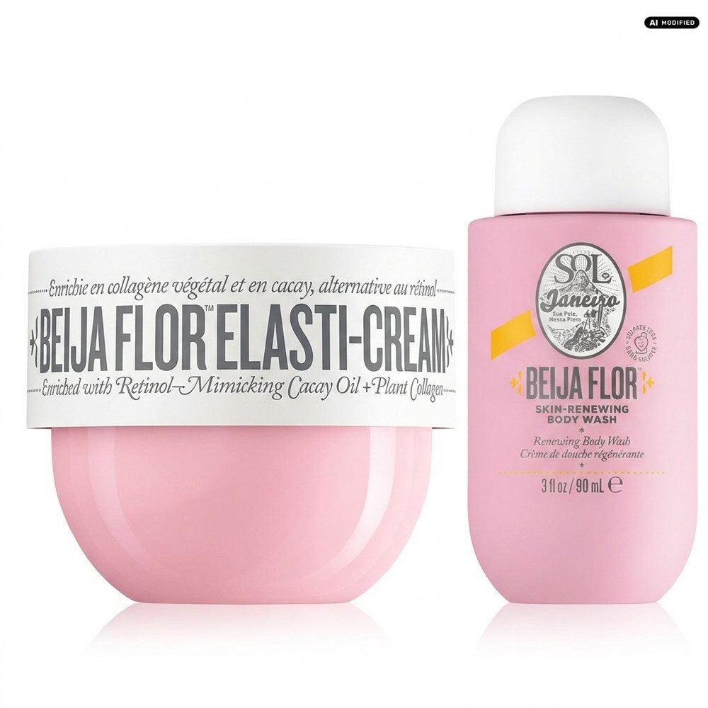 Sol de Janeiro Körperpflegemittel Sol de Janeiro Beija Flor Body Wash und Elasti Cream Pflege Duo, Pflegendes Körper Duo mit passendem Beija Flor Duft