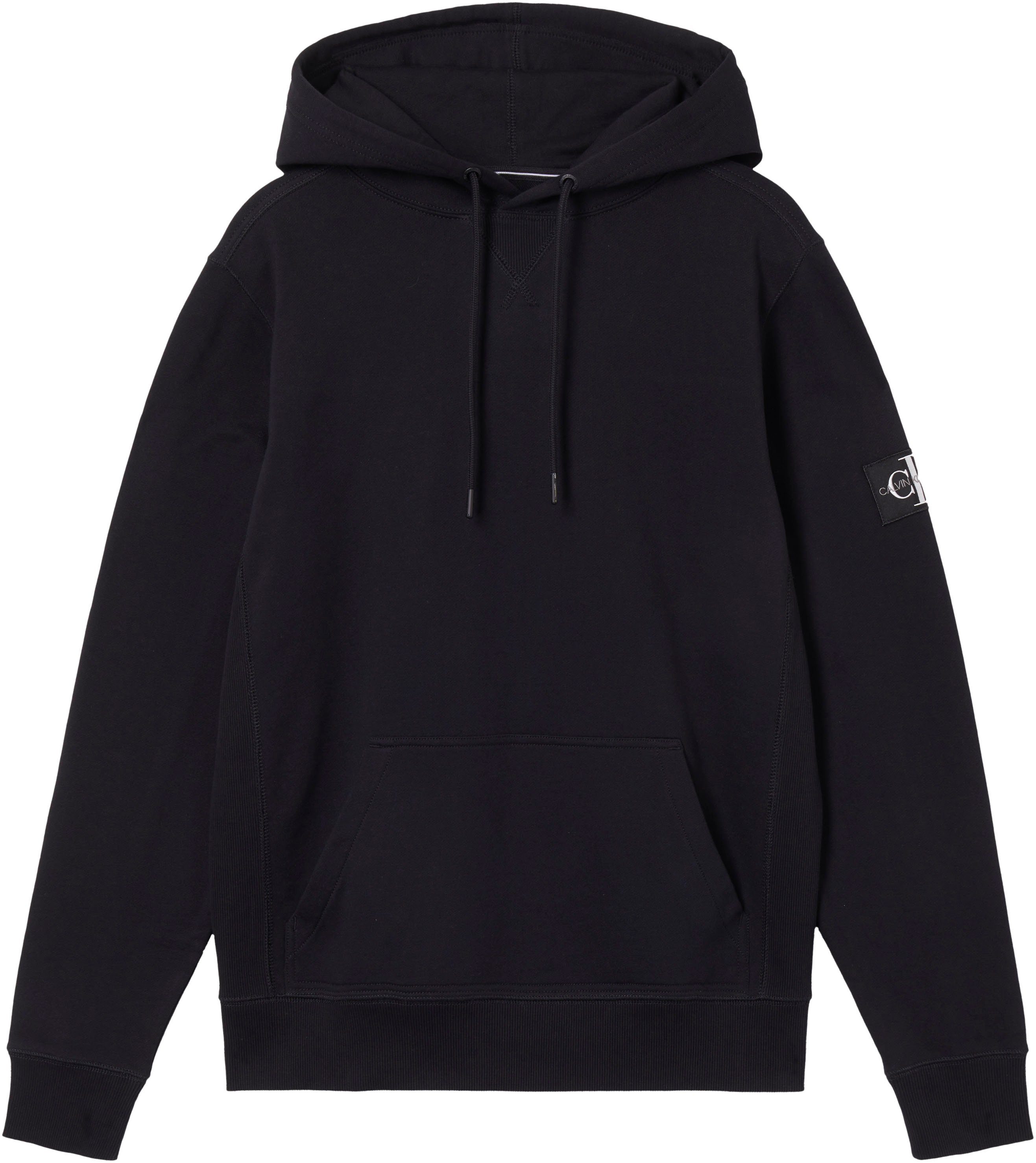 Klein PLUS Plus Calvin Jeans MONOLOGO HOODIE CK BADGE Kapuzensweatshirt Black