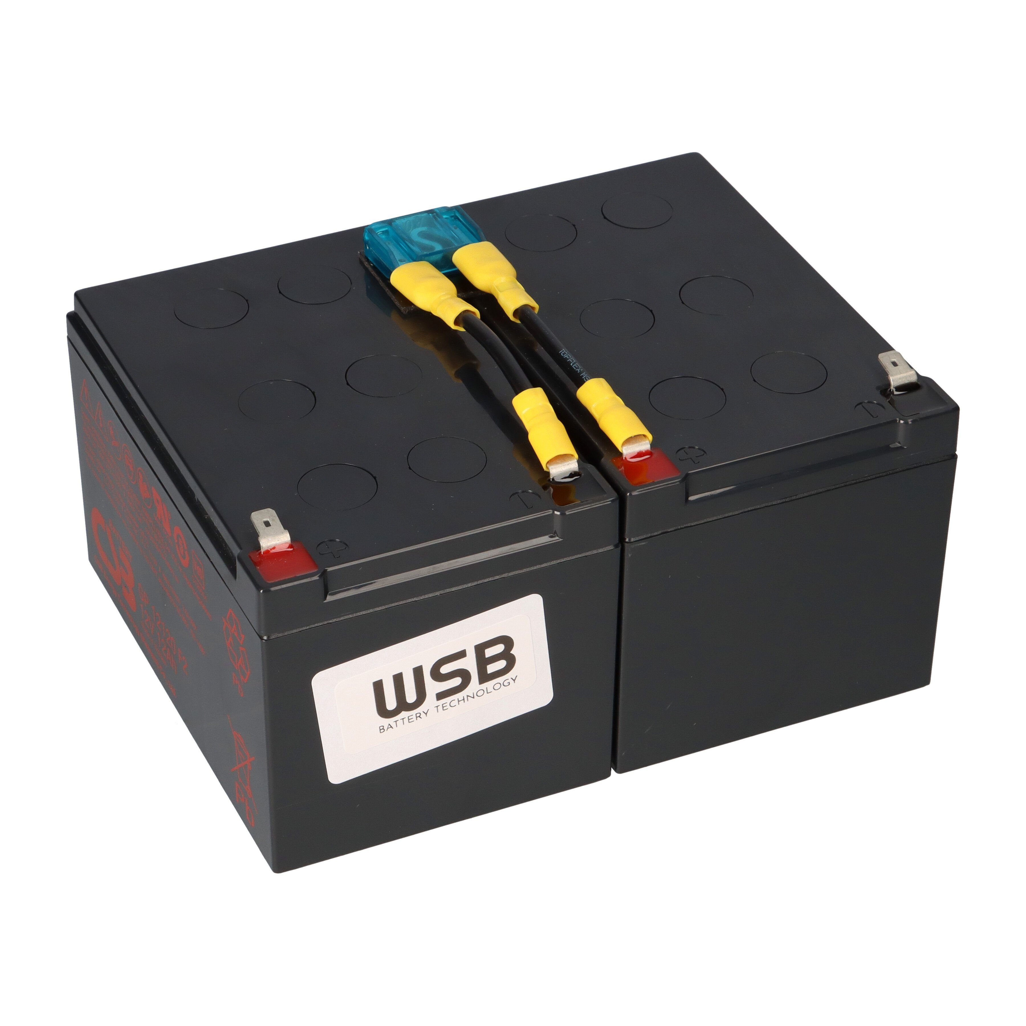 Akkuman.de CSB-SCD6 SCD6 kompatibler Akkusatz geeignet für APC RBC6 Plug & Play Akku