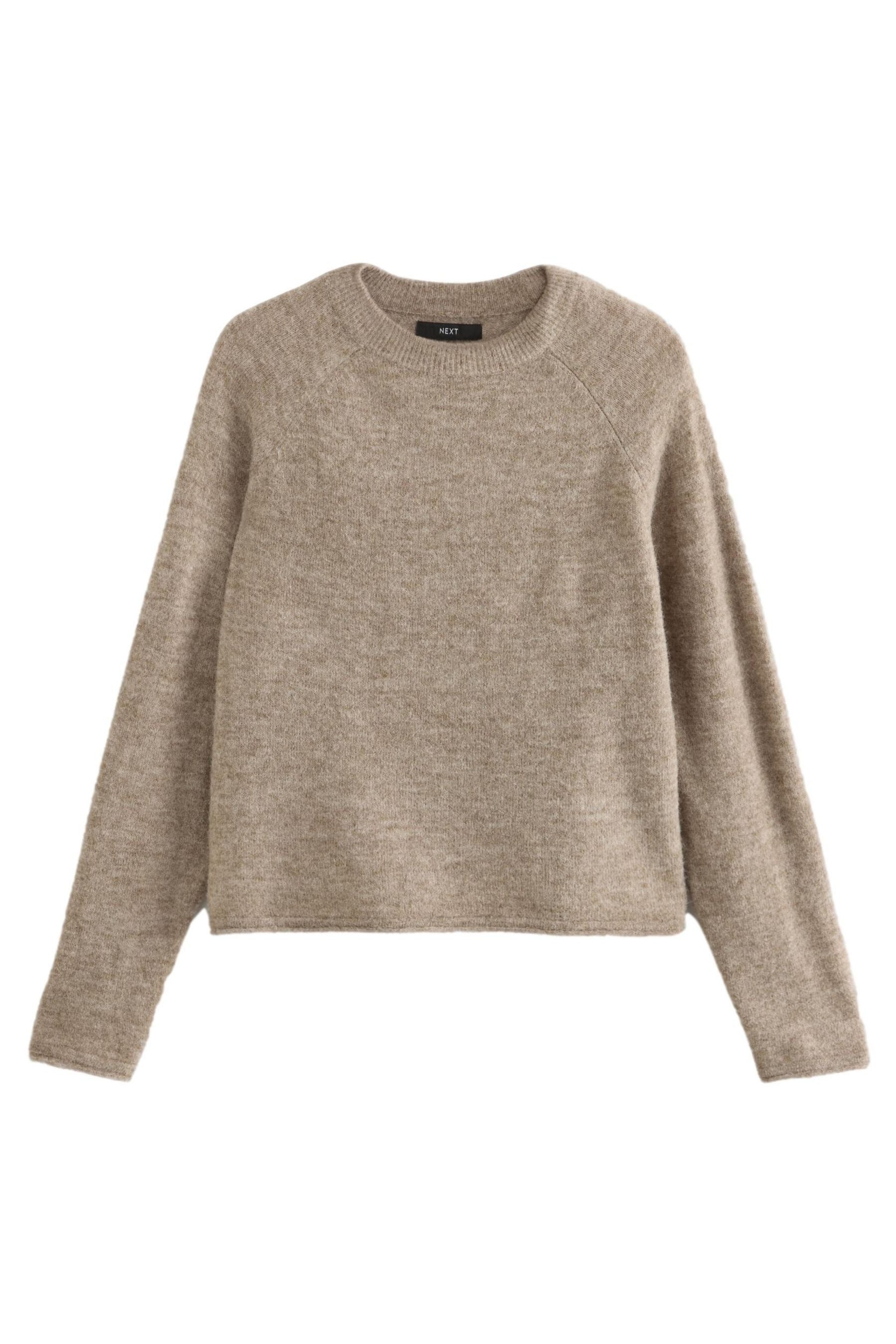 Rundhalspullover Weicher Strickpullover mit Rundhalsausschnitt