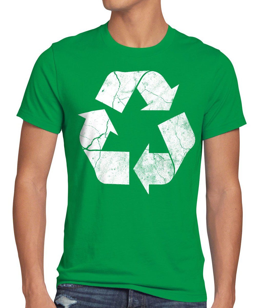 style3 Print-Shirt Herren T-Shirt The Recycle big sheldon recycling leonard theory bang cooper top grün