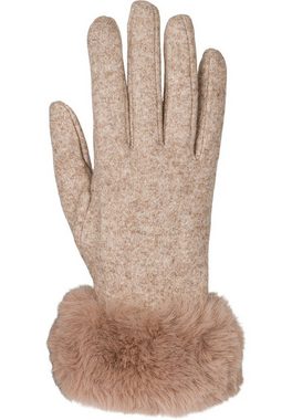 styleBREAKER Fleecehandschuhe Touchscreen Handschuhe mit Kunstfell
