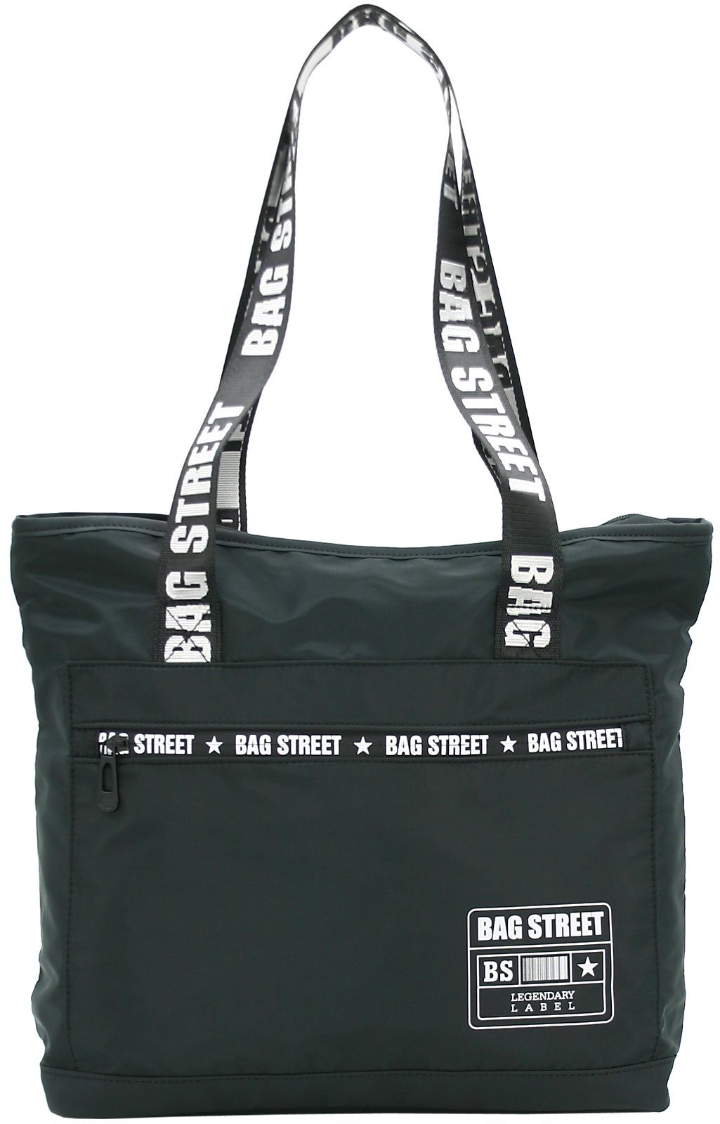 BAG STREET INTERNATIONAL Schultertasche Nylon Shopping Bag mit Henkel-Print günstig online kaufen
