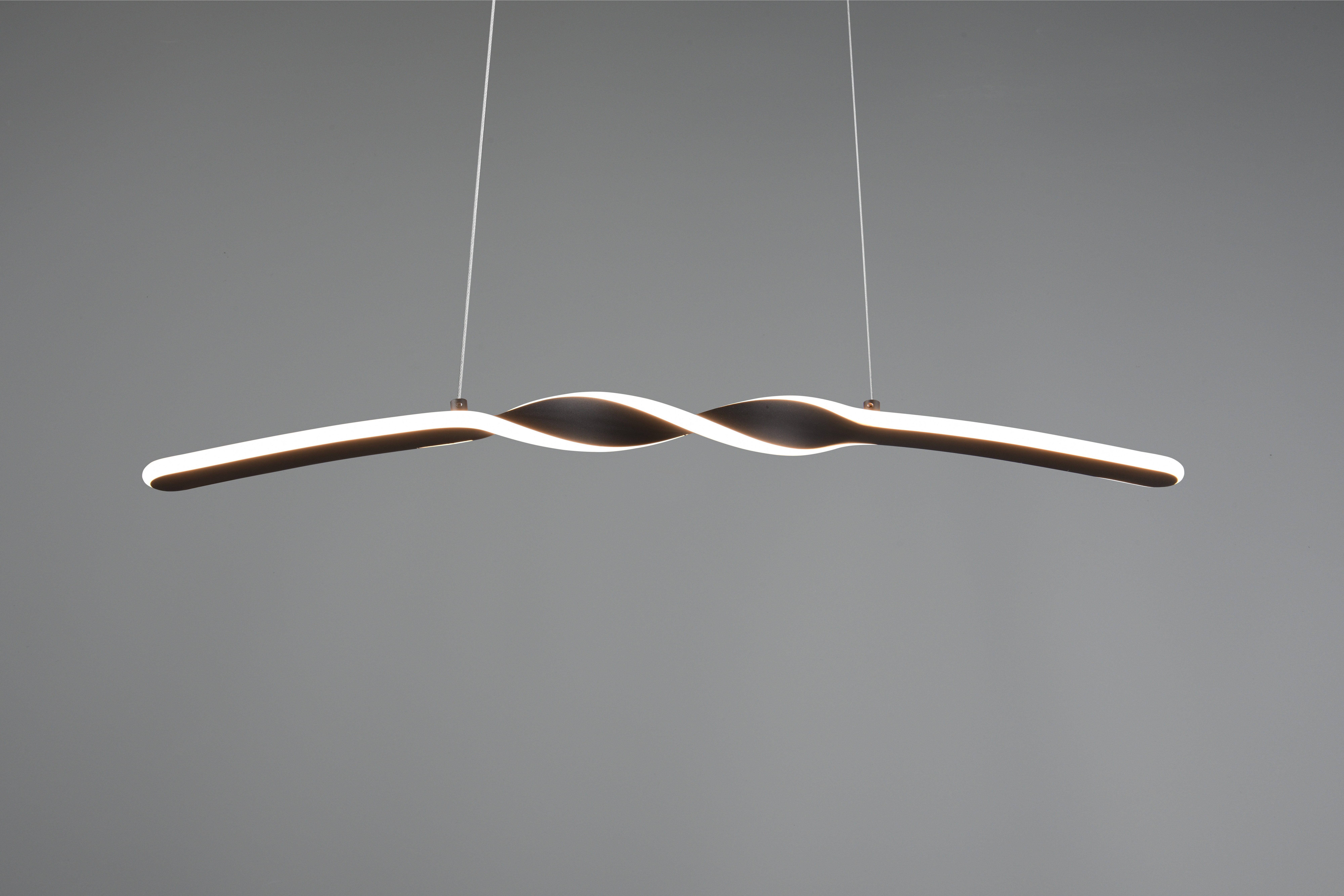 Reality Leuchten LED Pendelleuchte GINKO, Hängeleuchte LED 18W 1980 Lumen 3000K warmweiß, LED fest integriert, Warmweiß, Hängelampe Esszimmer, höhenverstellbar bis max 150cm, Breite 79 cm