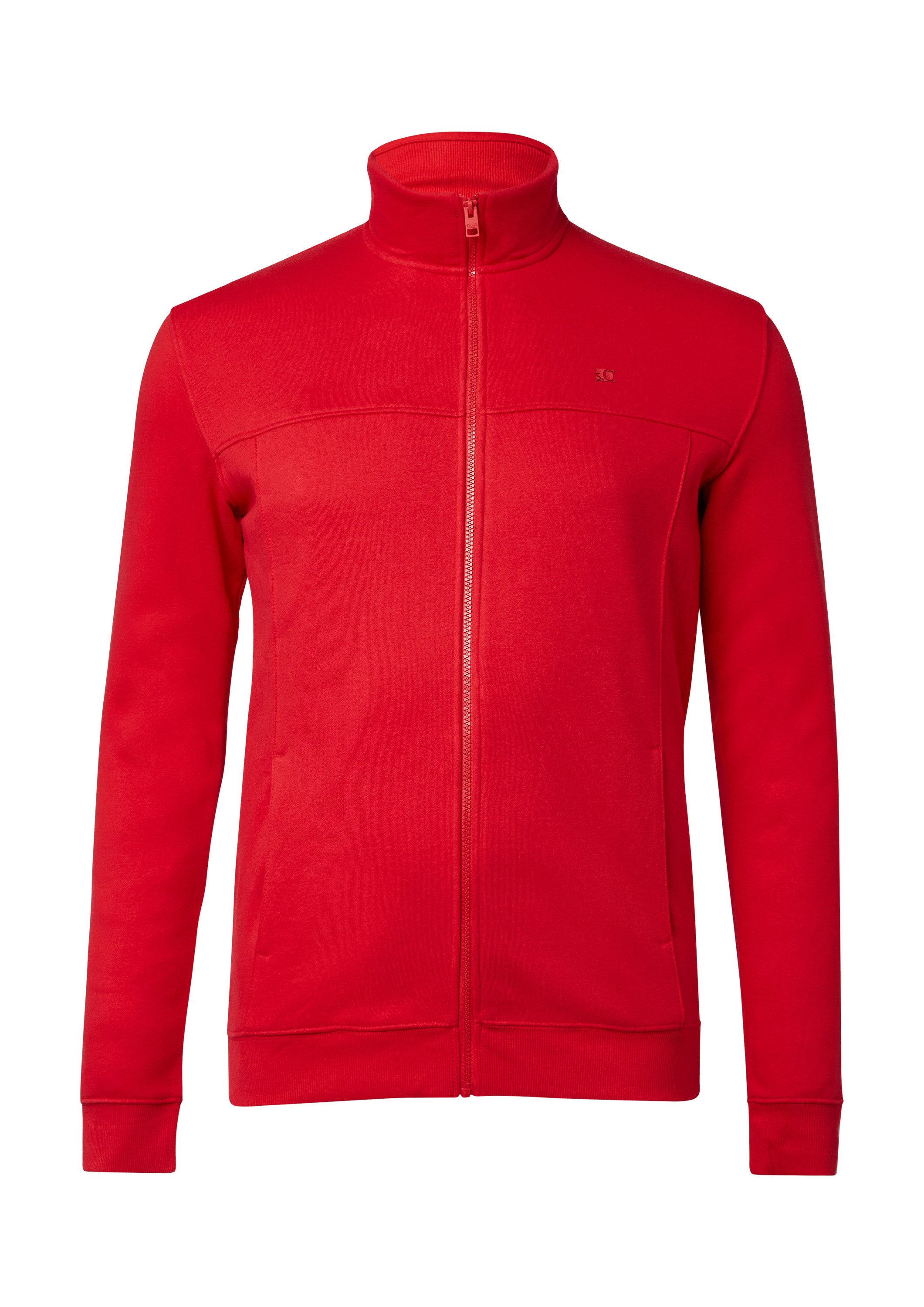 s.Oliver Sweatjacke Sweatshirt Jacke Sweatjacke mit Stehkragen
