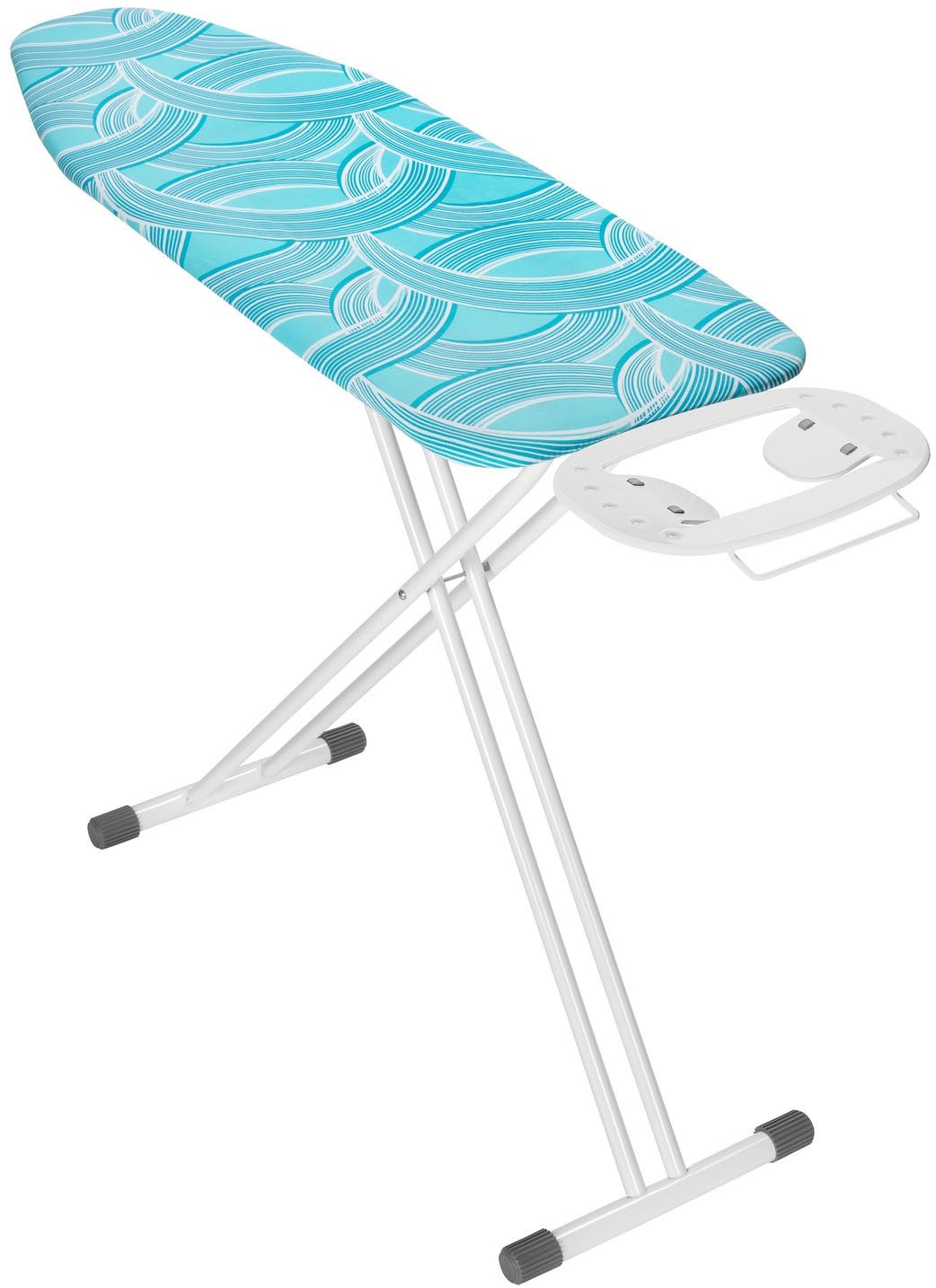 WENKO Bügelbrett Modell Advance, Bügelfläche 120x42 cm, höhenverstellbarer Bügeltisch, platzsparend klappbar