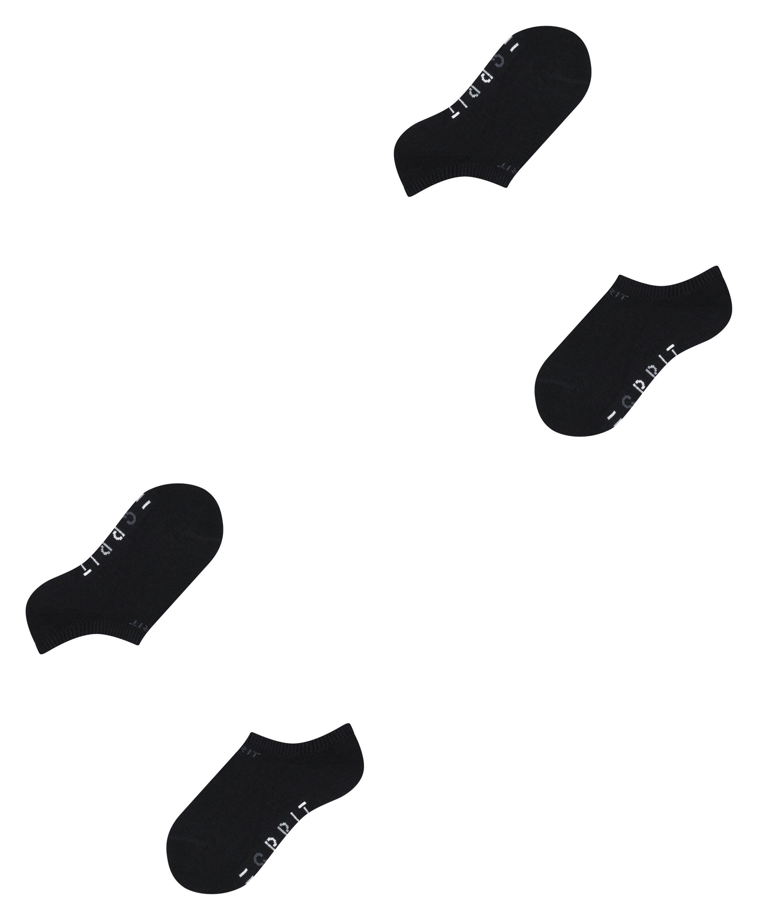 Logo Esprit 2-Pack black Baumwollmix (3000) (2-Paar) aus weichem Foot Sneakersocken