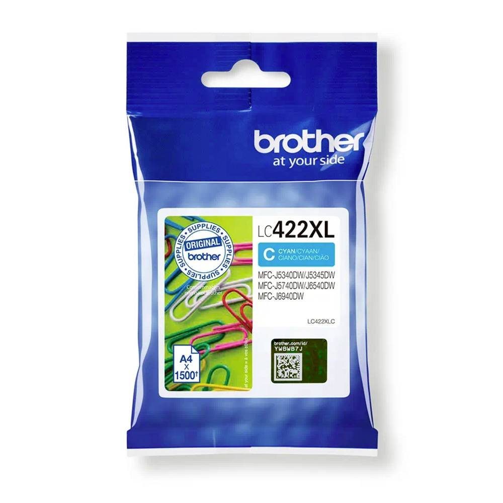 Brother Original Tintenpatrone für 1.50 Seiten LC422XLC Tintenpatrone