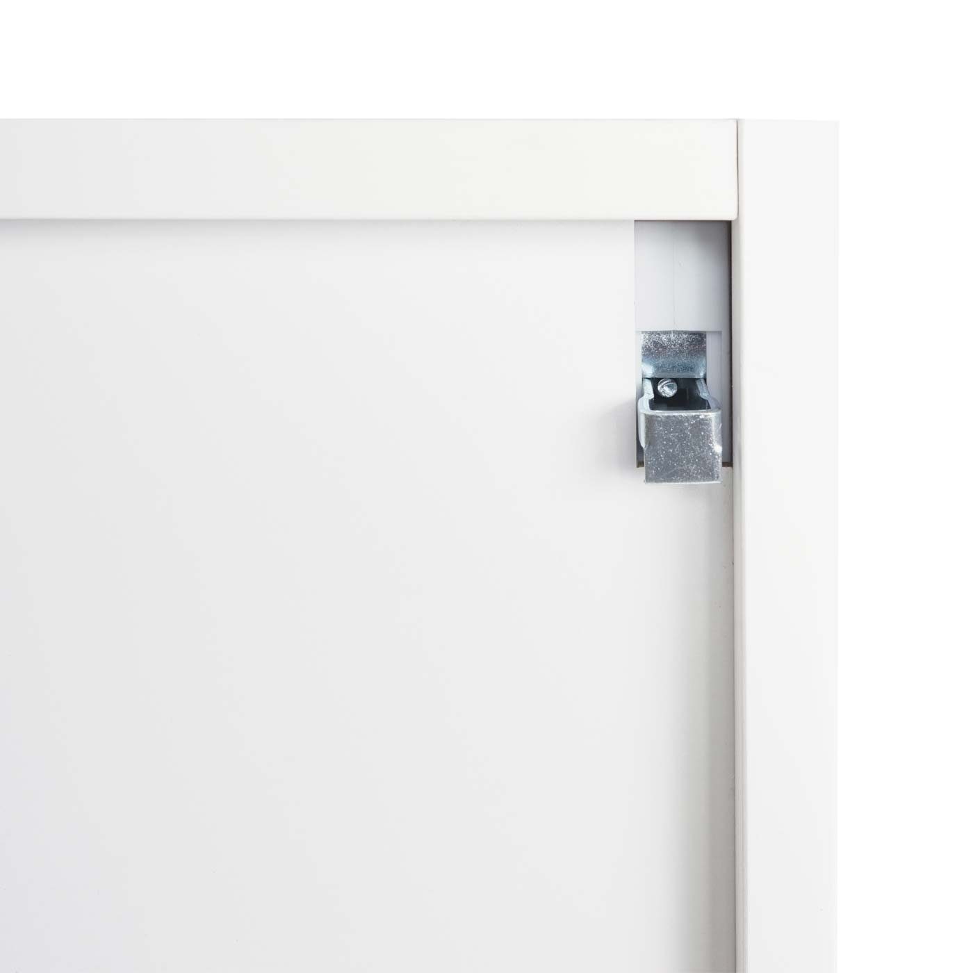 MCW-B19b-80 weiß Badezimmerspiegelschrank weiß | mit Ablageflächen, MCW Hochglanz-Optik