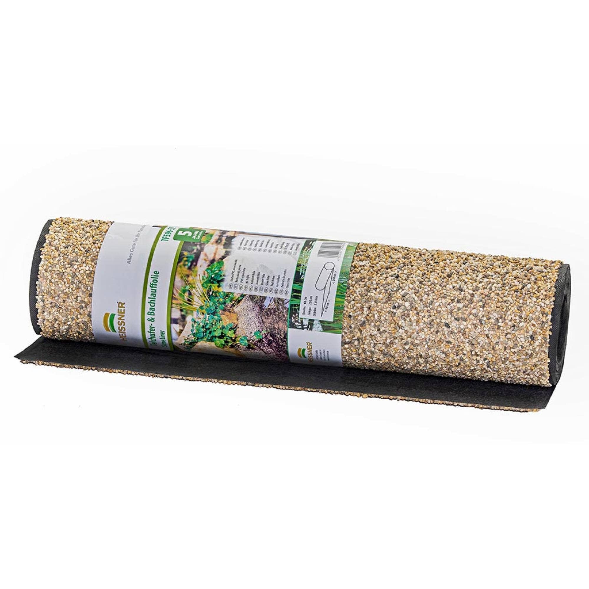 Heissner Steinfolie Steinfolie 0,6 x 2,5 m für Teichufer und Bachlauf