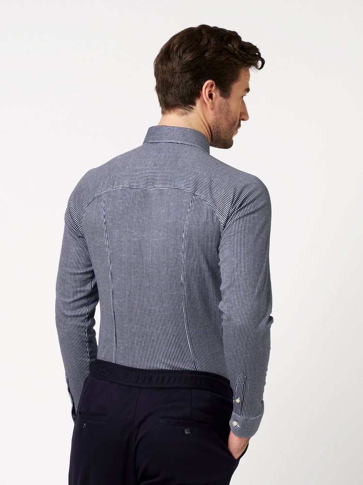 DESOTO Langarmhemd Casual Kent 1/1 Jerseyhemd, Kentkragen, Slim Fit