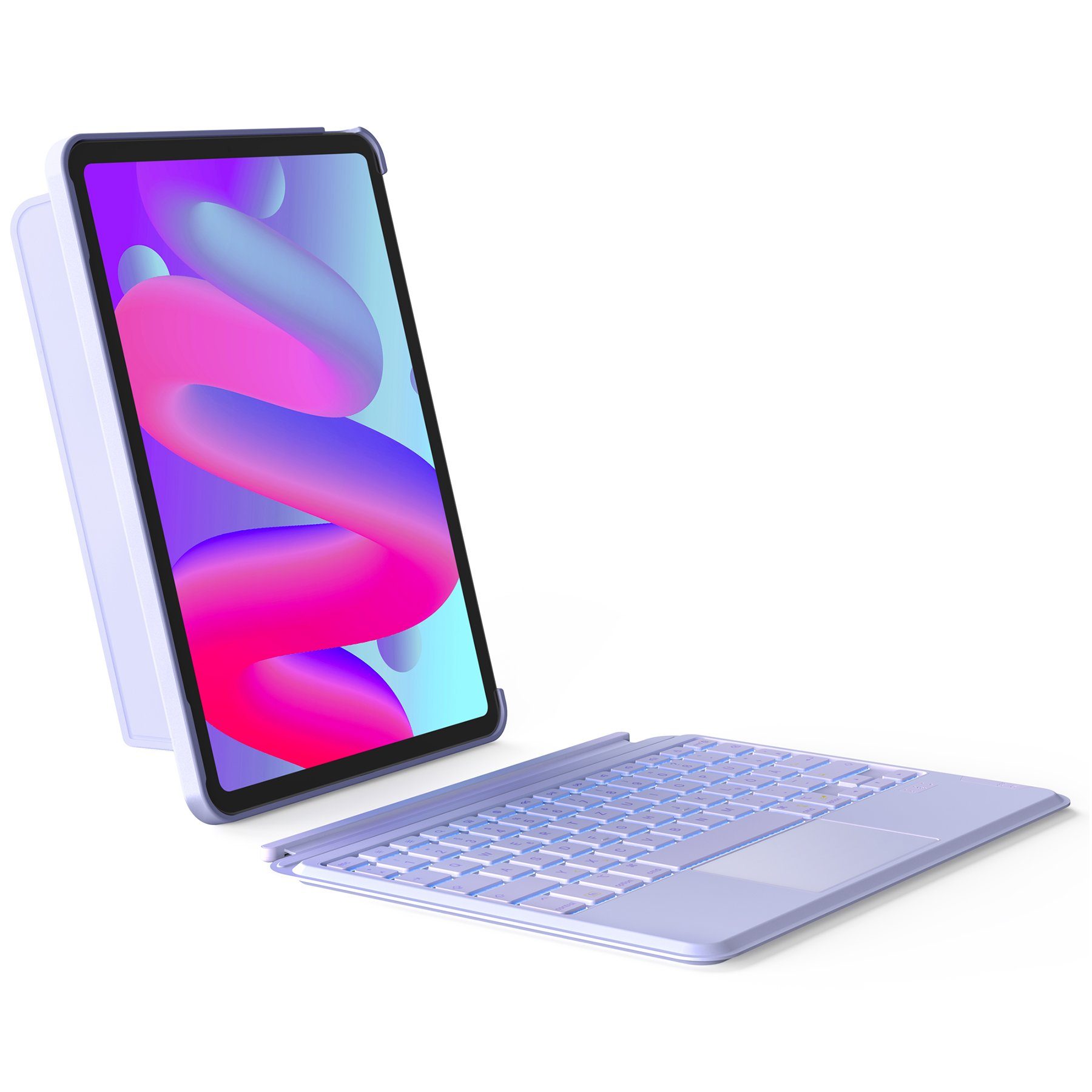 Inateck für 2025 iPad Air Pro 10.9/11/12.9/13 Zoll iPad-Tastatur (Bluetooth Tastaturhülle,Hoch-/Querformat Ständer)