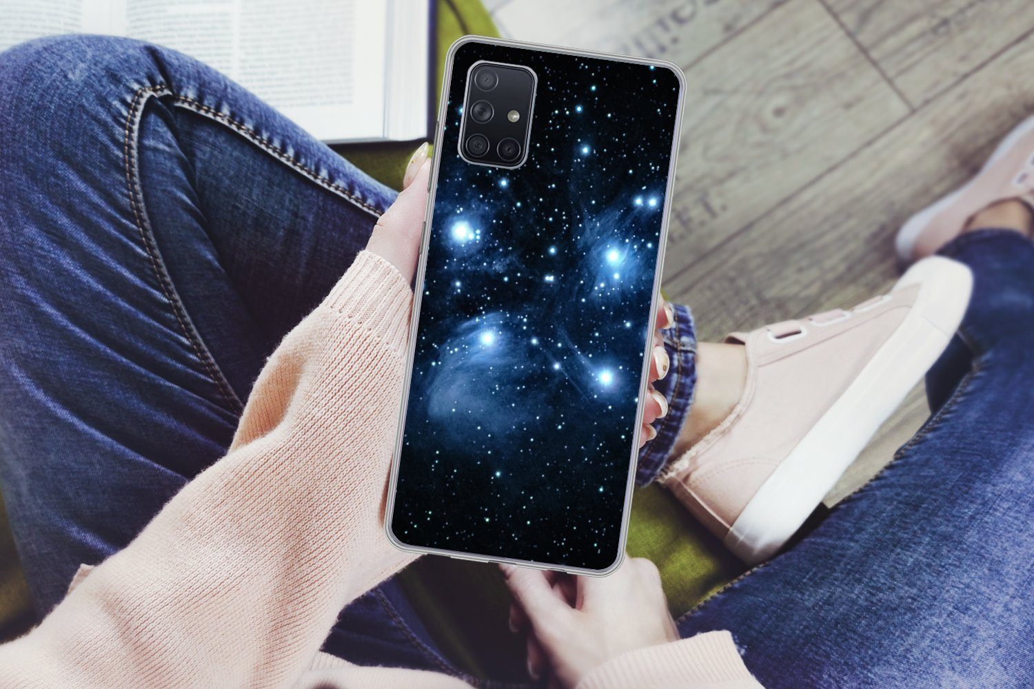 MuchoWow Handyhülle für Samsung Galaxy A71 Universum - Planeten - Sterne - Jungen - Mädche, Phone Case, Silikon, Schutzhülle Dünn