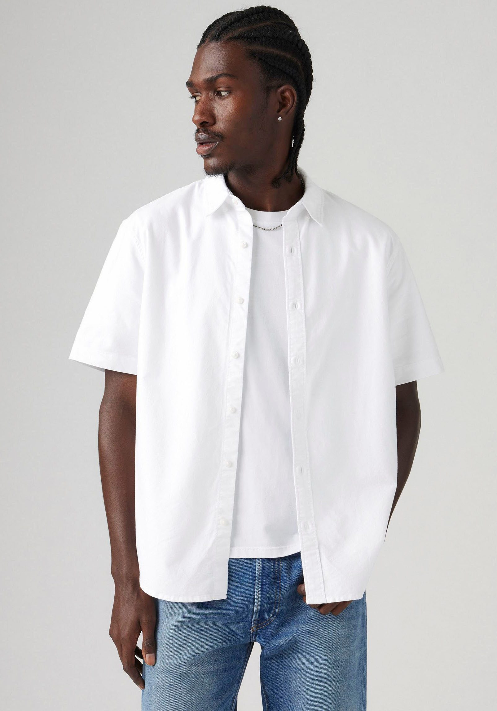 Levi's® Kurzarmhemd SS AUTHENTIC BUTTON DOWN mit kleiner Logostickerei auf günstig online kaufen