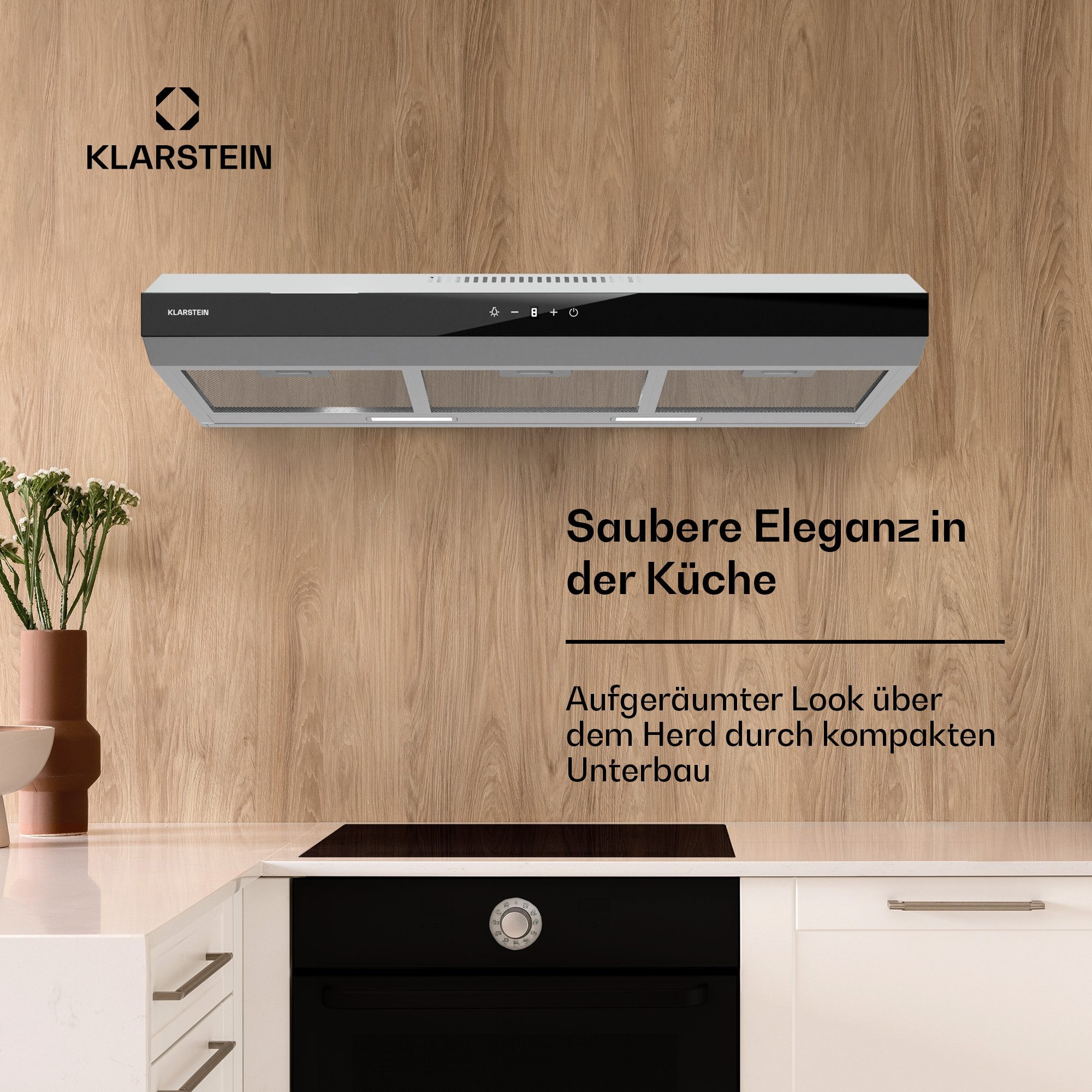 Klarstein Deckenhaube Contempo Neo 90 Dunstabzugshaube Unterbauhaube Abluft Umluft LED – Bild 2 von 5
