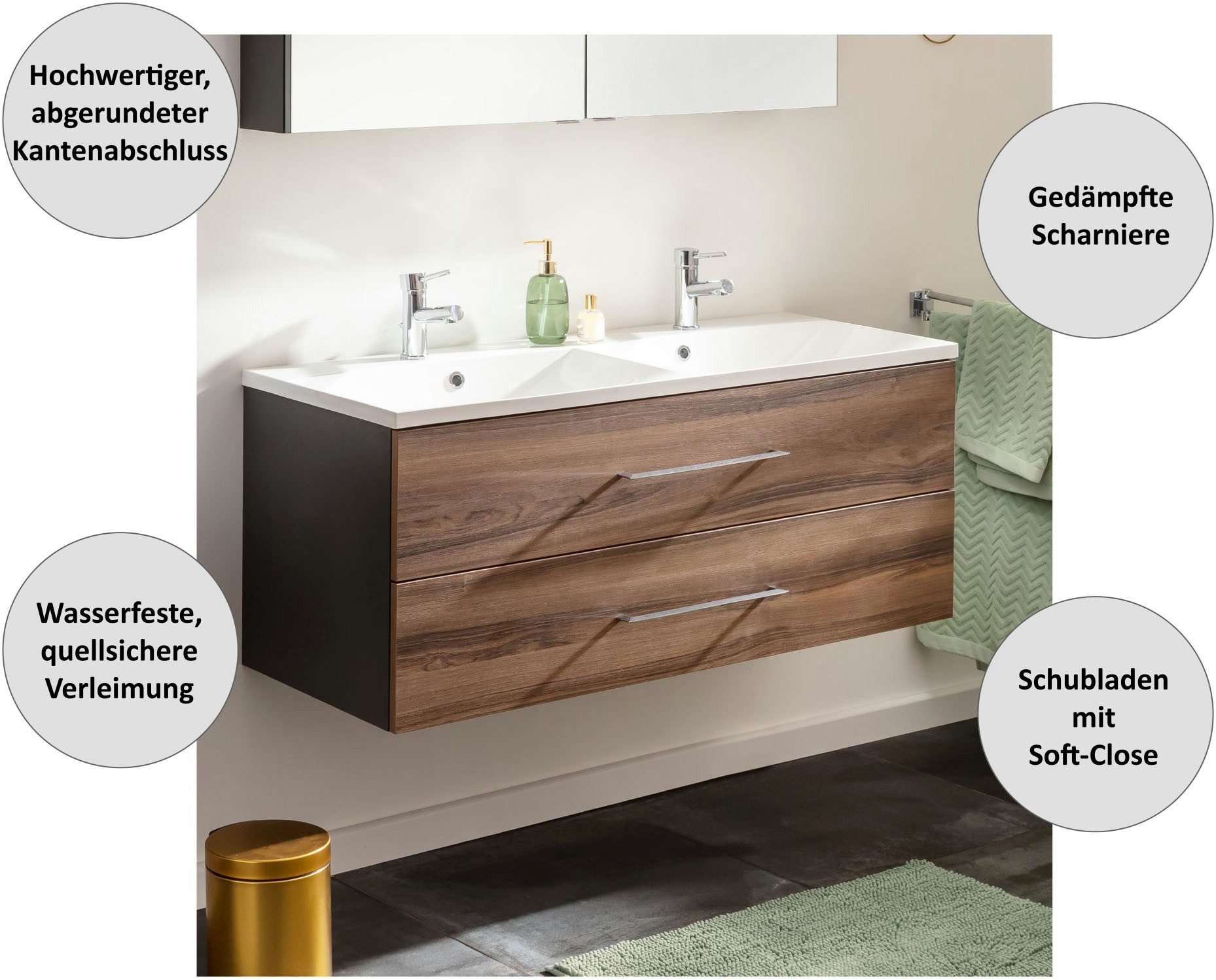 welltime Badmöbel-Set Lacona