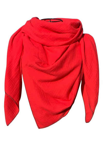 nadycat Modetuch XXL Musselintuch Kinder / Damen XXL, UNI rot, (1-St), handgefertigt aus der Lausitz