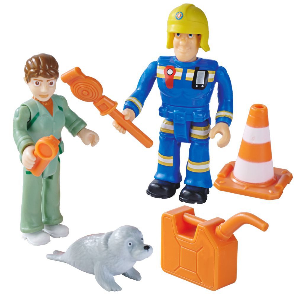 Feuerwehrmann Sam Spielfigur Sam, Krystina, Robbe Spiel-Figuren Set Feuerwehrmann Sam