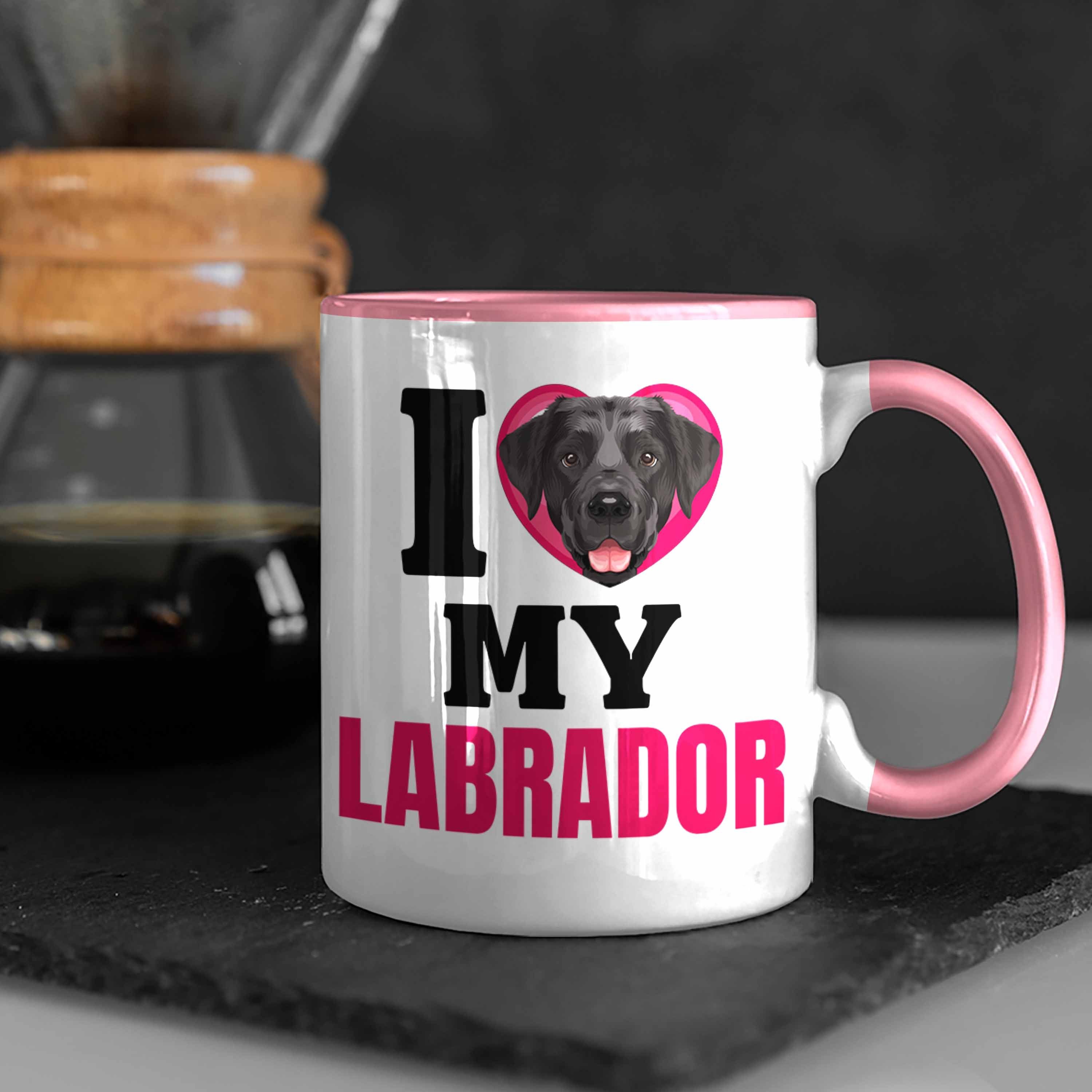 Trendation Tasse Besitzerin Spruch Tasse I Love Lustiger Rosa Geschenkidee Geschenk Labrador