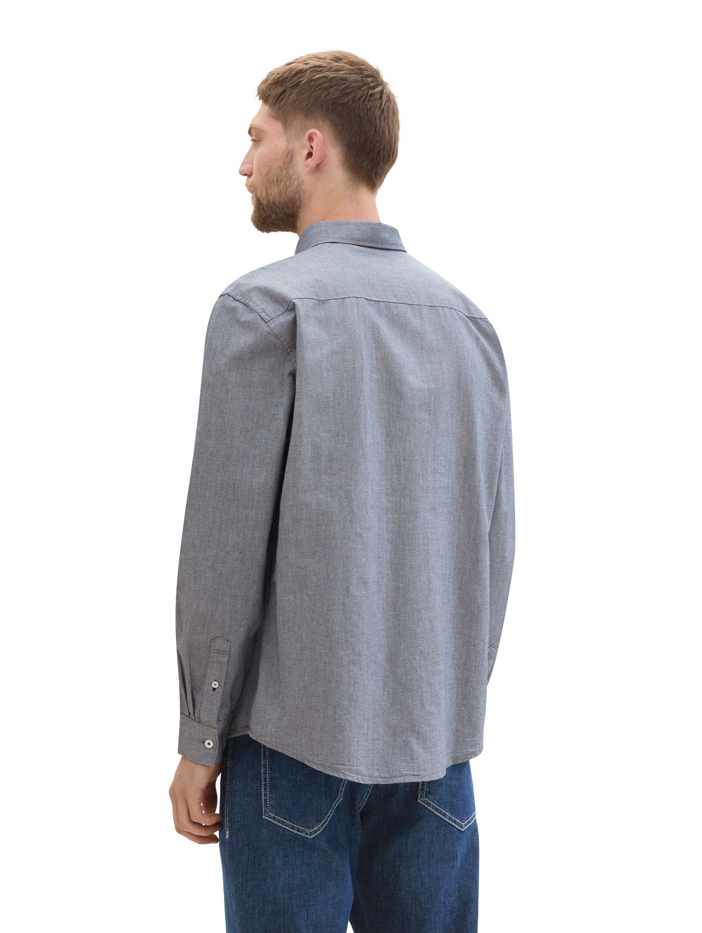TOM TAILOR Langarmhemd Oxford mit Brusttasche