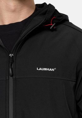LAUBHAN Blouson Softshell Outdoor Jacke Freizeit Funktion Blouson mit Kapuze 4374 in Schwarz