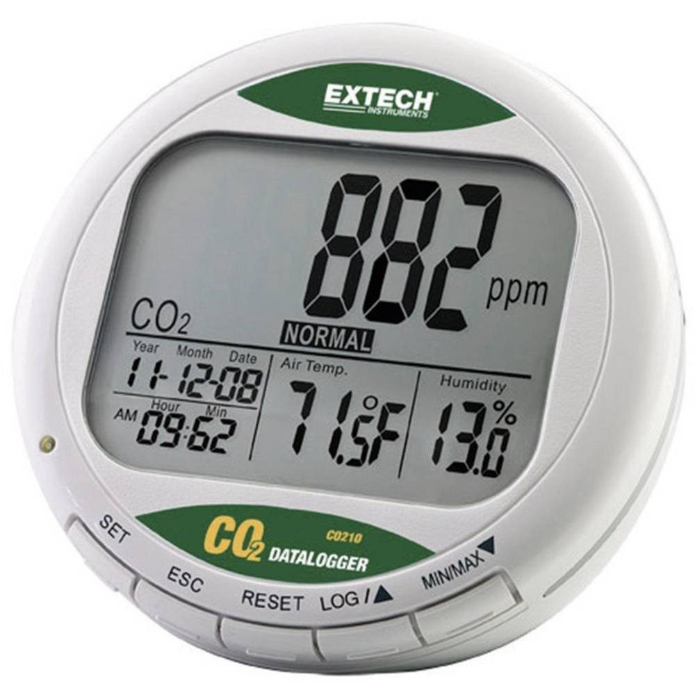 Extech Raumluft-Qualitätssensor Raumluftqualitäts-Messgerät mit Datenlogger CO210