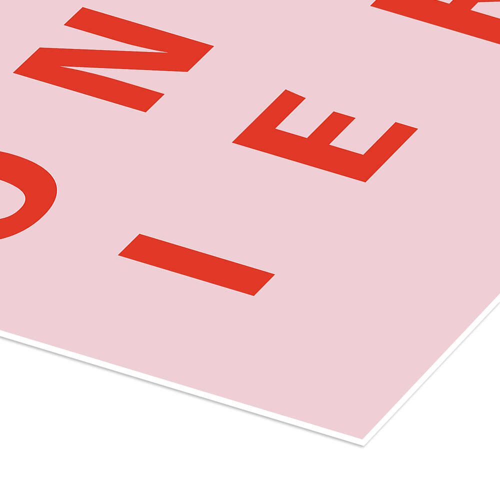 Posterlounge Wandbild Schön Hier II, Typobox, erhältlich als Poster, Leinwandbild, Wandsticker oder Acrylglasbild