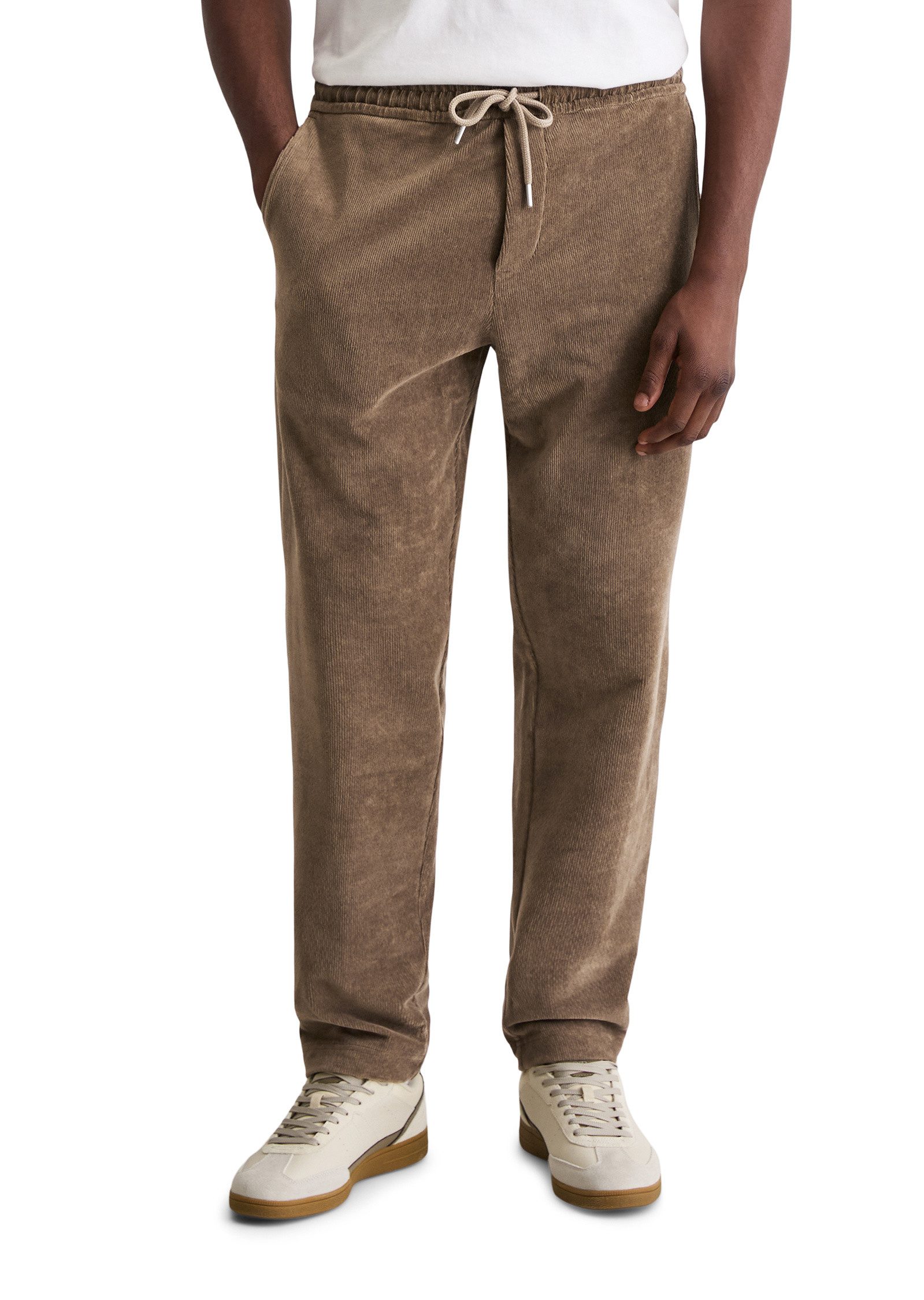 Marc O'Polo Jerseyhose aus Bio-Baumwolle mit Rippstruktur