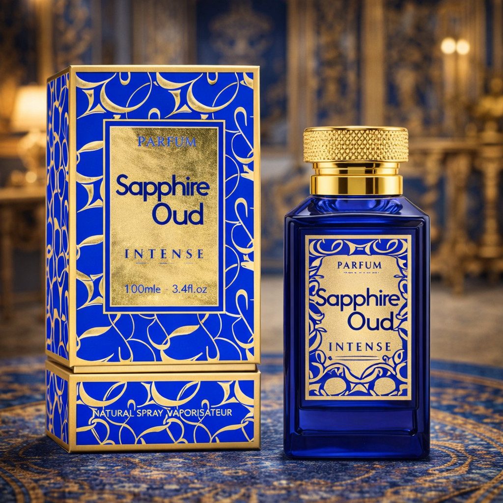 Attar & Co London Eau de Parfum Sapphire Oud Classic & Intense Unisex, Zitrone, Orange, Cypriol 100 ml, 1-tlg., Hergestellt in England, Frisch Orientalisch Duft