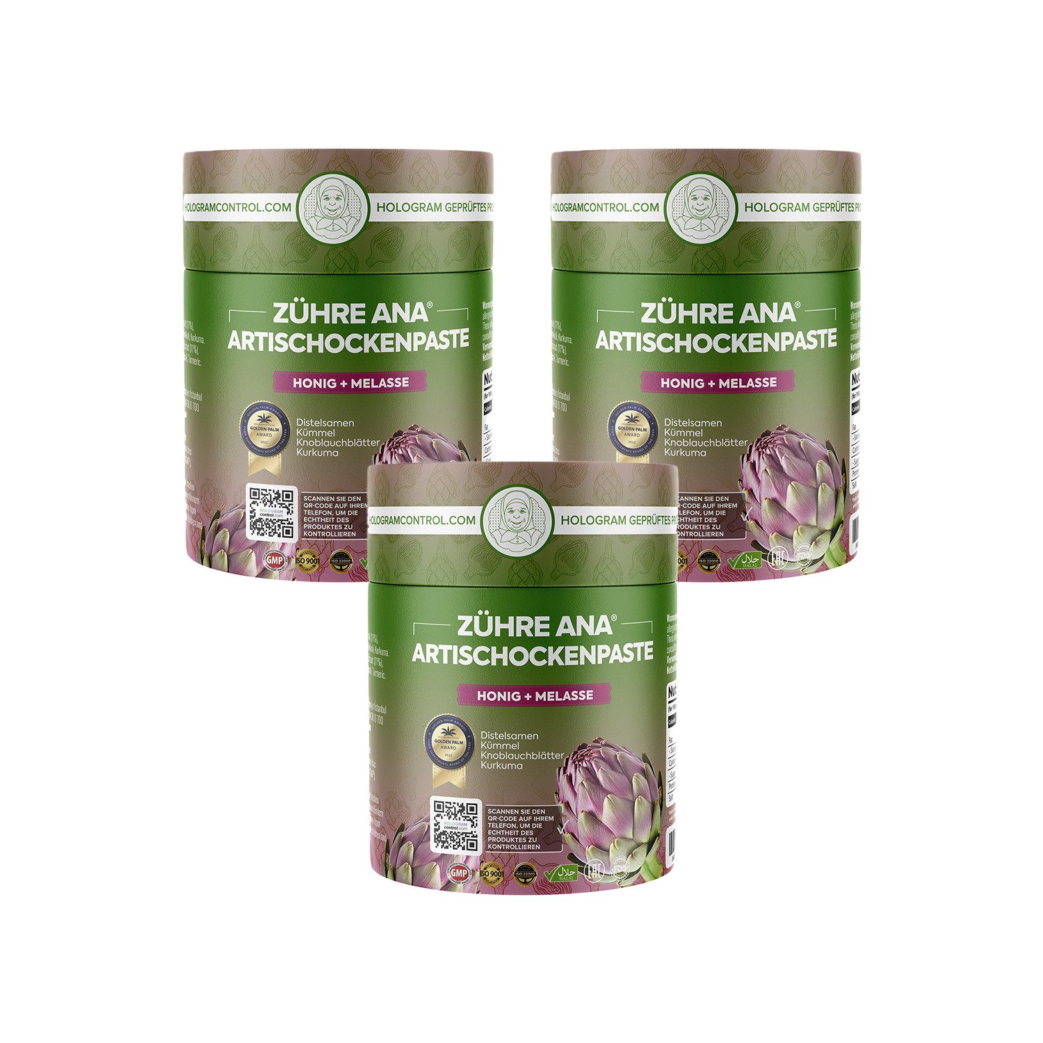 Zühre Ana® Artischockenpaste - Zusatz von Honig und Melasse Natürliche Paste Paste, 720 g, Artischockenpaste - natürlicher Geschmack und reiche Nährstoffe