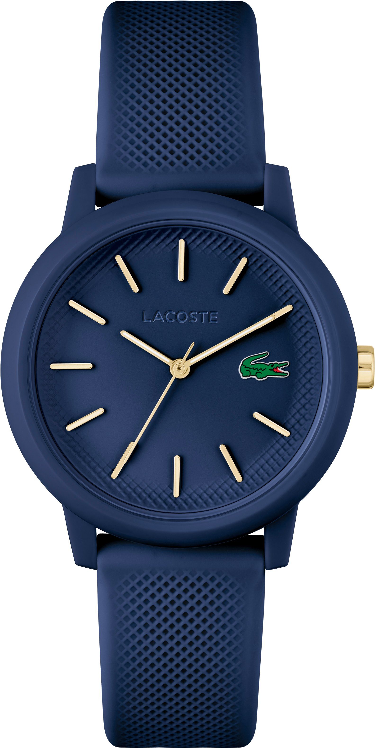 Lacoste Quarzuhr LACOSTE.12.12 2001271, Armbanduhr, Damenuhr, Mineralglas, analog, Silikonarmband