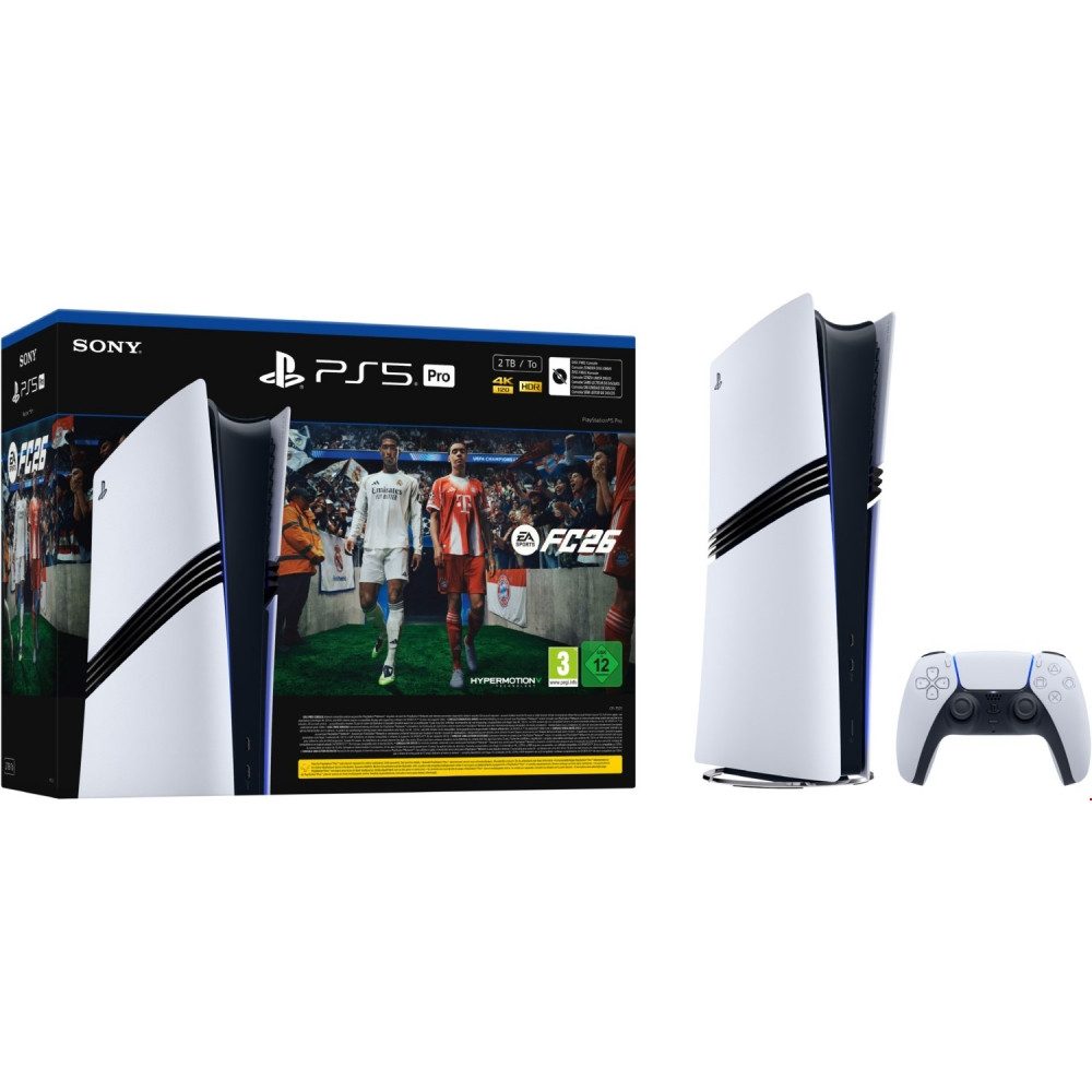Sony PlayStation 5 Pro Digital Edition 2 TB & EA Sports FC 26 [USK] weiß