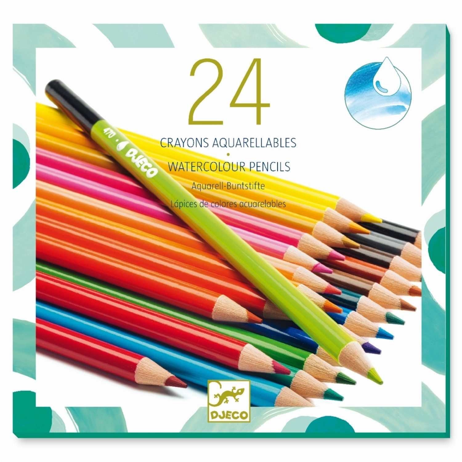 DJECO Aquarellstifte DJ09754 Farben: 24 Aquarellstifte