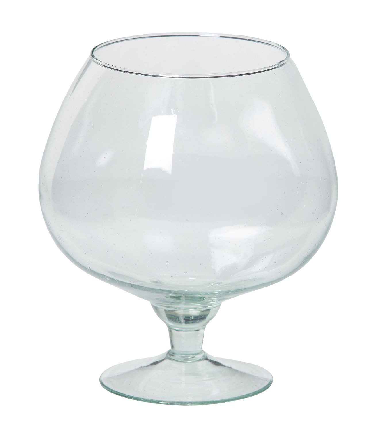 INNA-Glas Glas XXL Dekoglas Roger auf Standfuß, Kugel - Rund, klar, 18,5cm, Ø 10,5cm, Glas
