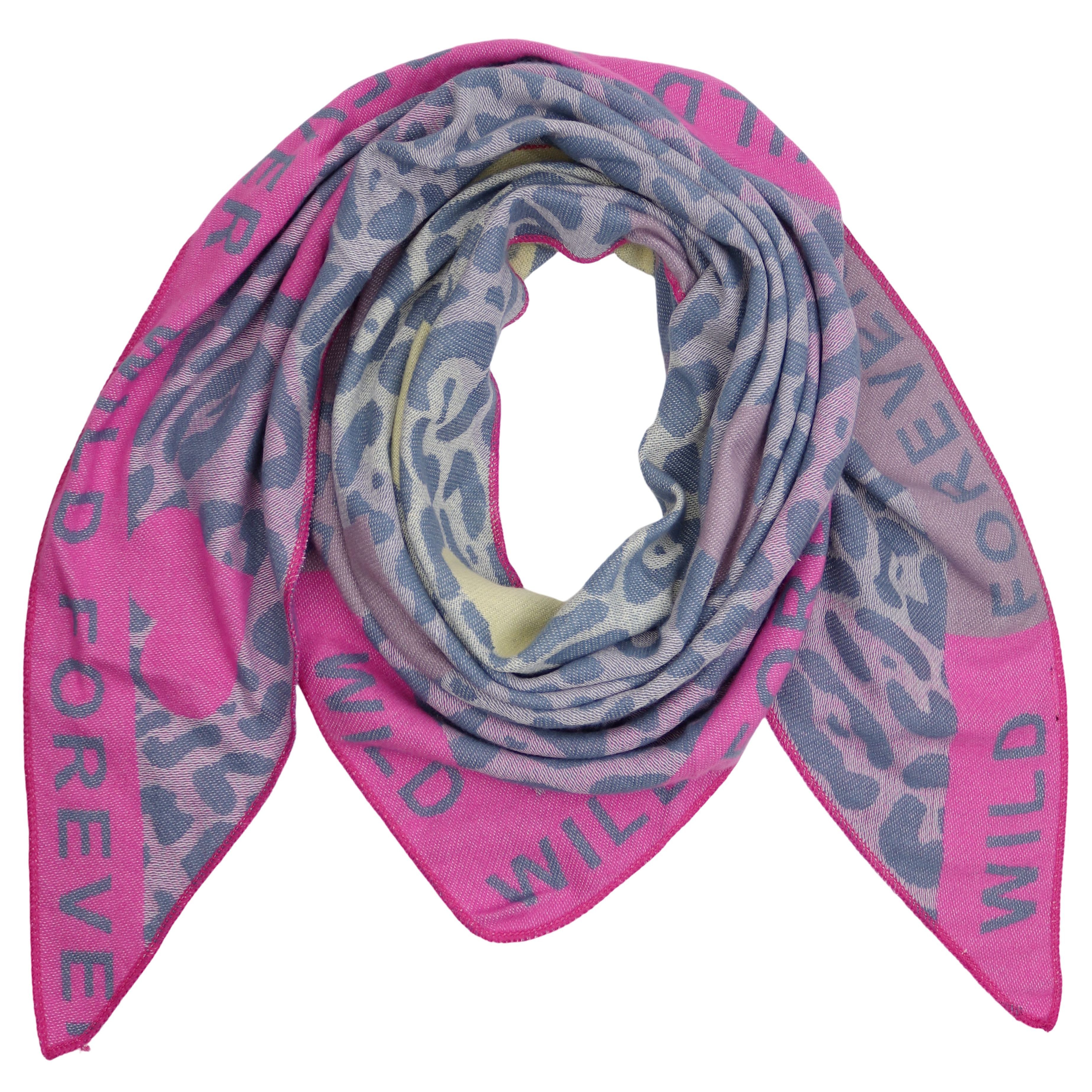 MIRROSI Dreieckstuch kuschliger und warmer Dreiecksschal ca.100x200 cm, (Leo Muster; Neue Kollektion Herbst/Winter 2025), Trendiges LEO-Design, wärmend & weich